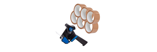 Paketbandabroller mit Klebeband