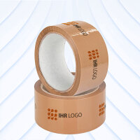 Bedrucktes Klebeband Braun (PP) – 1-farbig, leise...