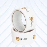 Bedrucktes Klebeband Weiß (PP) – 1-farbig,...