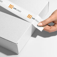 Bedrucktes Klebeband Weiß (PP) – 1-farbig,...