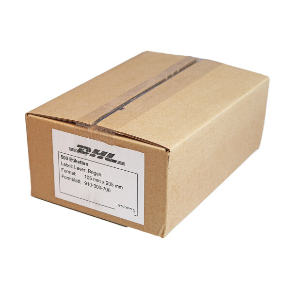 500 Stk. Versandetiketten DHL Common Label 910-300-700, Original