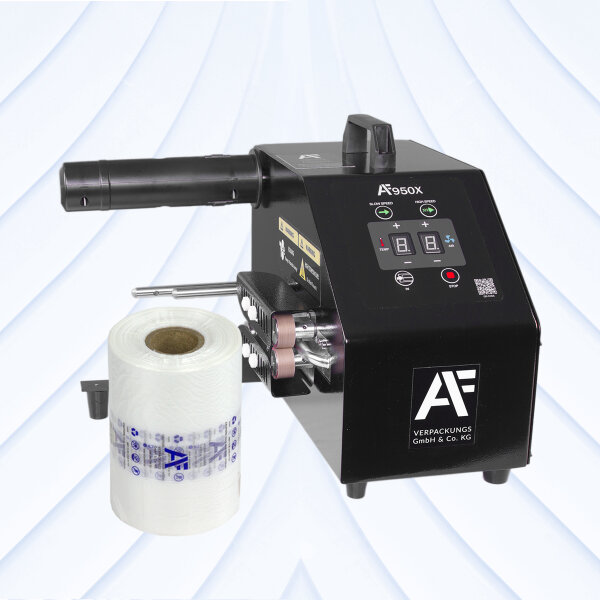 AF980 Starter Set 1: Luftpolstermaschine + Luftpolsterkissen-Rolle 200×100mm