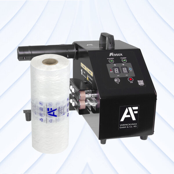 AF980 Starter Set 3: Luftpolstermaschine + Luftpolsterröhren-Rolle 400×310mm