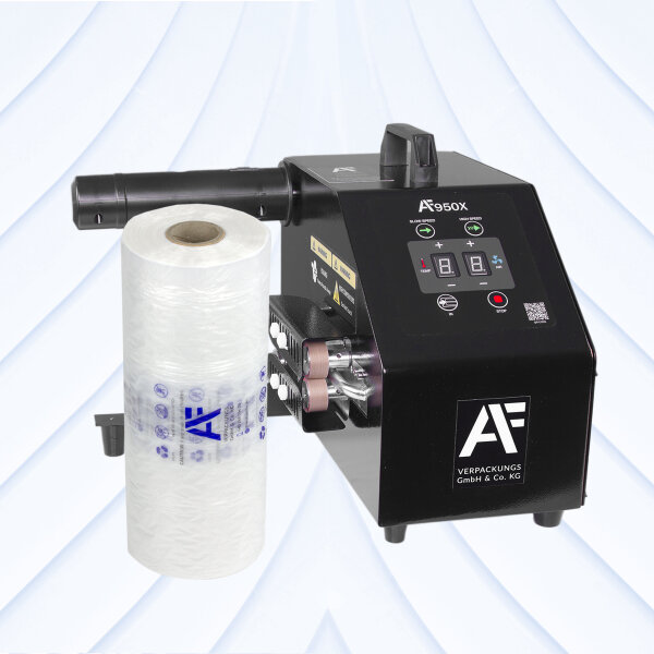 AF980 Starter Set 7: Luftpolstermaschine + Luftpolsternoppen-Rolle 400×300mm